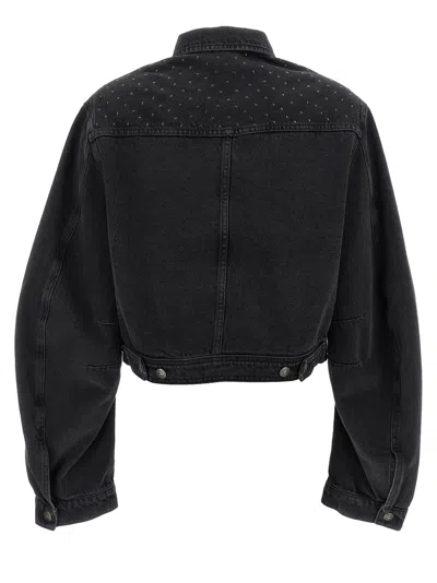 Rotate Birger Christensen Oversized Denim Jacket Studded Detail