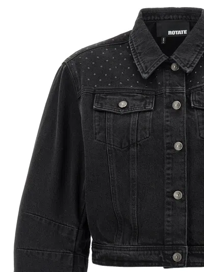 Rotate Birger Christensen Oversized Denim Jacket Studded Detail