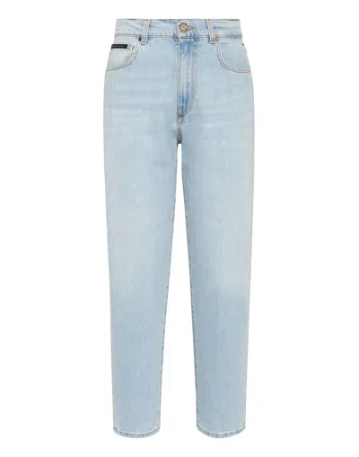 Philipp Plein High-rise Straight-leg Jeans In Multi