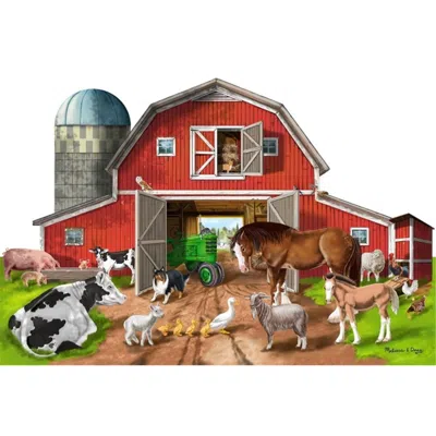 Melissaanddoug Melissa And Doug Busy Barn Shaped Floor Puzzle- 32 Pieces