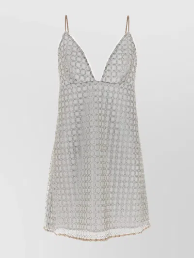 Rotate Birger Christensen Rotate Beaded' Light Blue Polyester Dress
