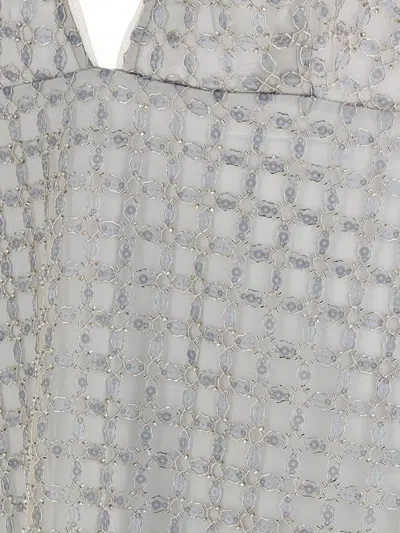 Rotate Birger Christensen Rotate Beaded' Light Blue Polyester Dress