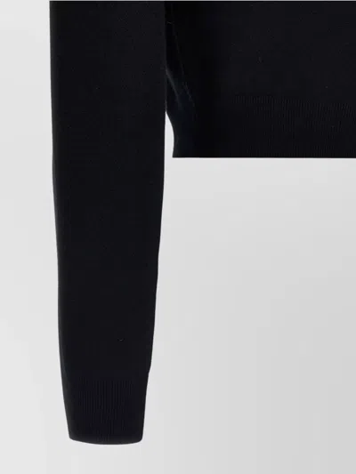 Rotate Birger Christensen Rotate Cropped Cotton Cardigan With Metal Logo Detail