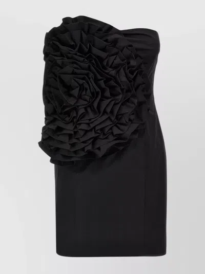 Rotate Birger Christensen Rotate Big Flower Mini Dress In Black