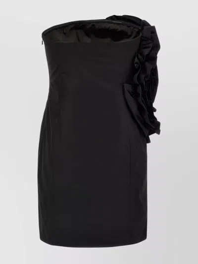 Rotate Birger Christensen Rotate Big Flower Mini Dress In Black