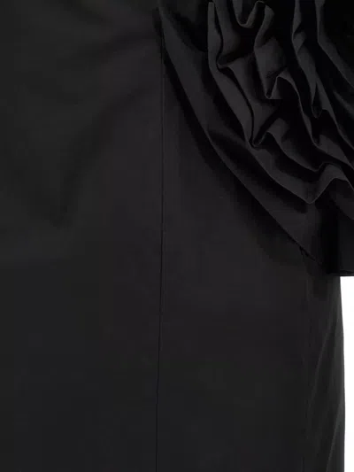 Rotate Birger Christensen Rotate Big Flower Mini Dress In Black