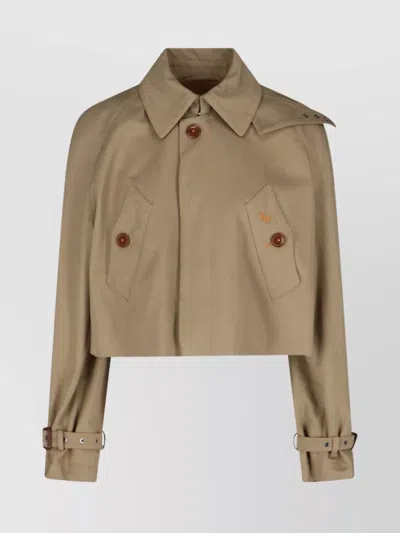 Vivienne Westwood Casual Jacket With Embroidered Detail And Epaulettes In Brown