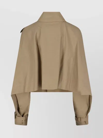 Vivienne Westwood Casual Jacket With Embroidered Detail And Epaulettes In Brown