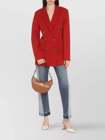 Victoria Beckham Double-breasted Wool Blazer With Structured Shoulders