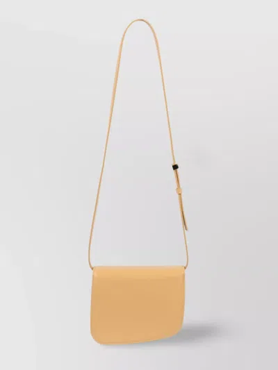 Ferragamo Borsa A Tracolla Fiamma Piccola In Pelle Beige Donna