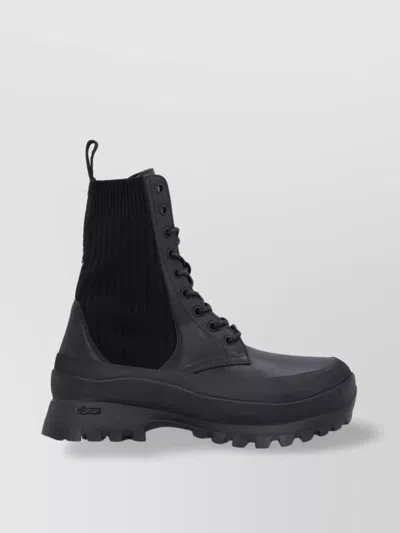 Stella Mccartney Trace Chelsea Combat Boots In Black
