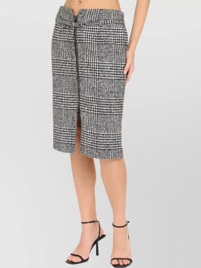 Tom Ford Virgin Wool Skirt With Prince Of Wales Motif