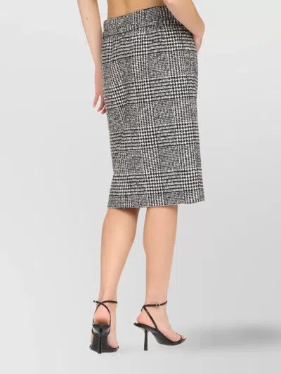 Tom Ford Virgin Wool Skirt With Prince Of Wales Motif