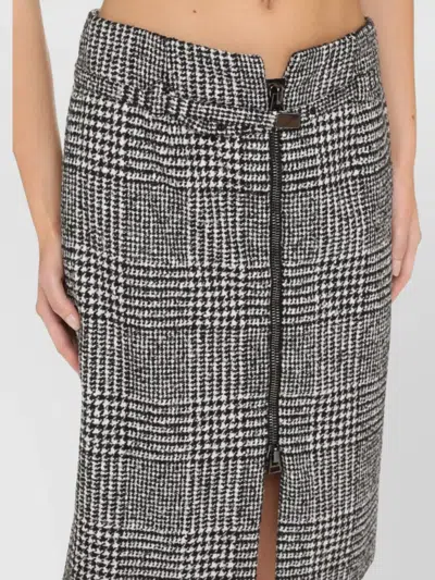 Tom Ford Virgin Wool Skirt With Prince Of Wales Motif