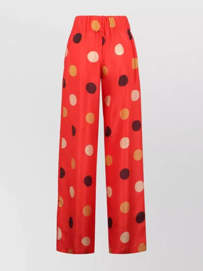 Aspesi Silk Pants With Polka Dot Pattern