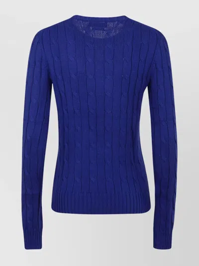 Polo Ralph Lauren Cable-knit Wool-cashmere Jumper In Royal