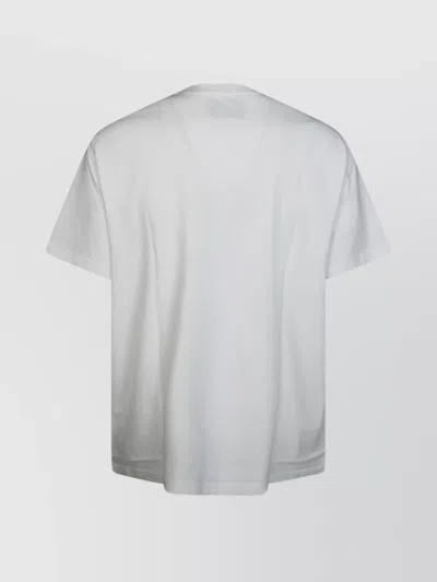 Golden Goose White T-shirt With Round Neck And One Star Logo Print On The Front In Cotton Man