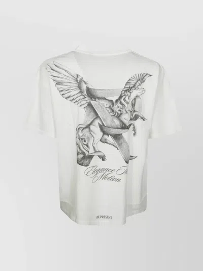 Represent White T-shirt With Graphic Print On The Front And Back