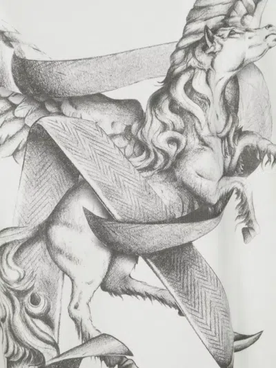 Represent White T-shirt With Graphic Print On The Front And Back