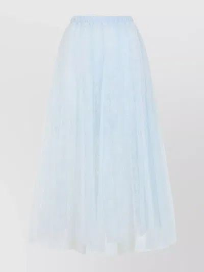 Ermanno Scervino Lace Overlay Flared Midi Skirt