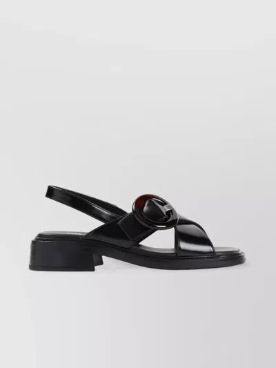 Prada Brused Leather Sandals