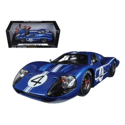 Shelby Collectibles 1967 Ford Gt Mk Iv No.4 Blue Lemans 24 Hours L. Ruby D. Hulme 1-18 Diecast Model Car