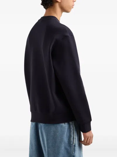 Armani Exchange Logo-detail Sweatshirt In Blue