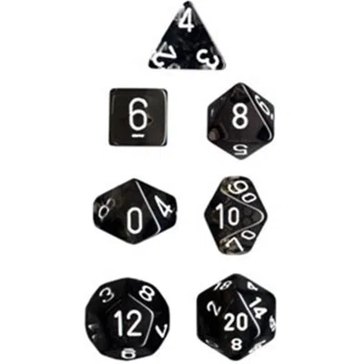 Chessex Manufacturing Board Game Cube - Translucent Smoke & White - Set Of 7