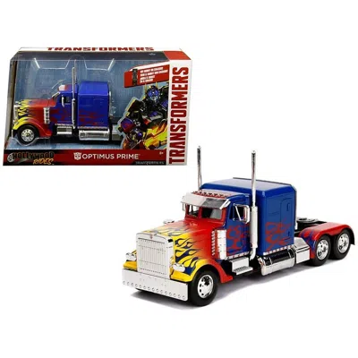 Jada Toys Jada Optimus Prime Truck With Robot On Chassis From Transformers Movie Hollywood Rides Series Diecas