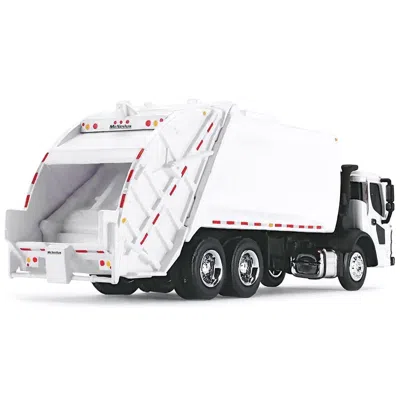 First Gear Mack Lr With Mcneilus Rear Load Refuse Body White 1-87 Scale Ho Diecast Model