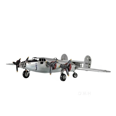 Old Modern Handicrafts 1941 B-24 Liberator Heavy Bomber Flight Model - 13.25 X 21.25 X 3.75 In.