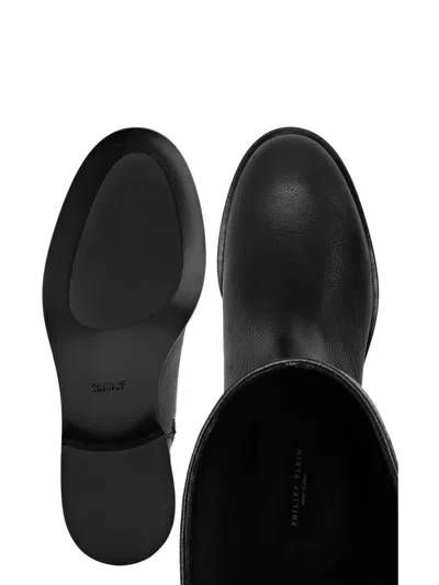 Philipp Plein Monogram-debossed Boots In Black