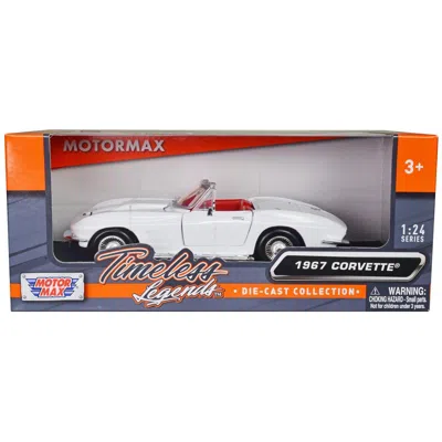 Motormax 1-24 Scale Diecast Model Car With Timeless Legends Series For 1967 Chevrolet Corvette C2 Convertible