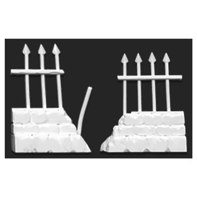 Reaper Miniatures Bones - Graveyard Ruined Fences Miniatures - Set Of 2