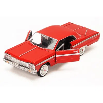 Motormax 1 By 24 1964 Chevrolet Impala Diecast Model Car - Red