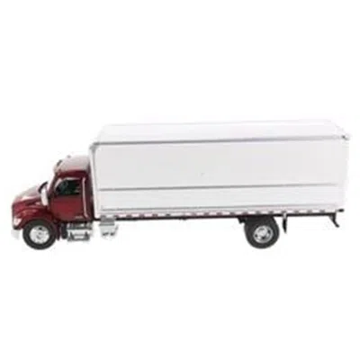 Diecast Masters Peterbilt 536 Truck With Supreme Signature Van Metallic Transport Series 1-32 Diecast Model, Red