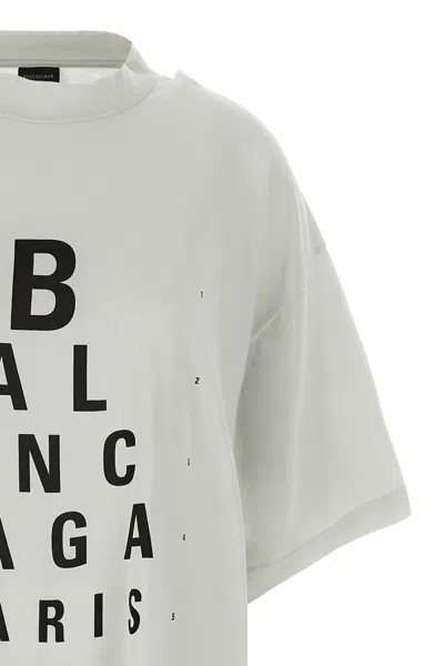 Balenciaga Off-white Optical Oversized T-shirt In White