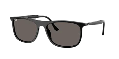 Ray Ban Rectangle-frame Sunglasses In Dark Grey