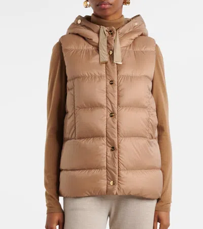 Max Mara The Cube Reversible Vest In Beige