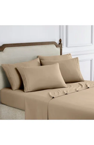 Modern Threads Solid Microfiber Deep Pocket 6-piece Sheet Set In Cream