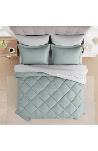 Modern Threads Solid Reversible 7-piece Comforter Set In Dusty Sage