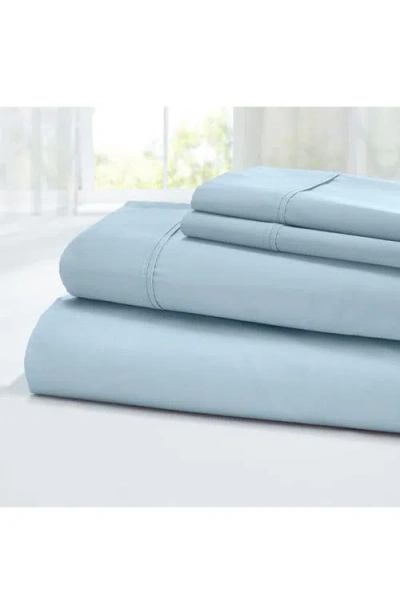 Modern Threads Solid 400 Thread Count Egyptian Cotton Sheet Set In Light Blue