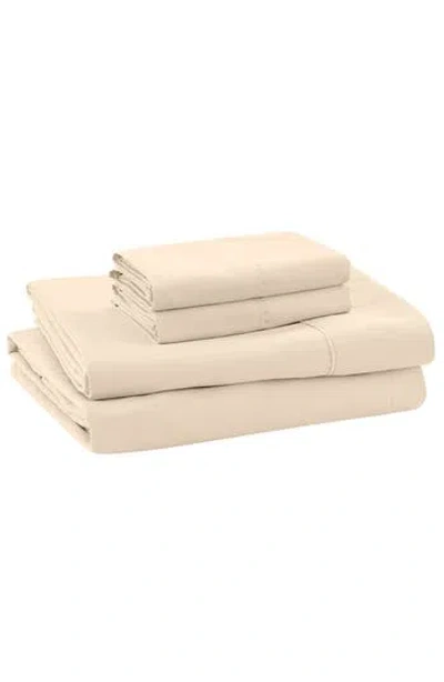 Modern Threads Solid Easy Care Microfiber Sheet Set In Egg Shell