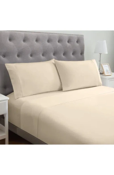 Modern Threads Solid Easy Care Microfiber Sheet Set In Egg Shell