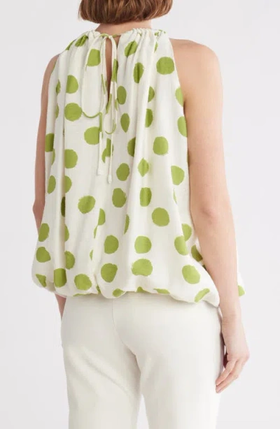 Patrizia Luca Abstract Dot Bubble Top In Lime