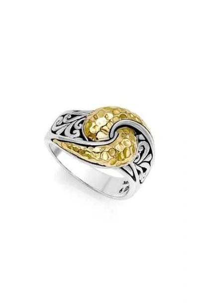 Samuel B. 18k & Silver Spinner Ring In Silver And Gold