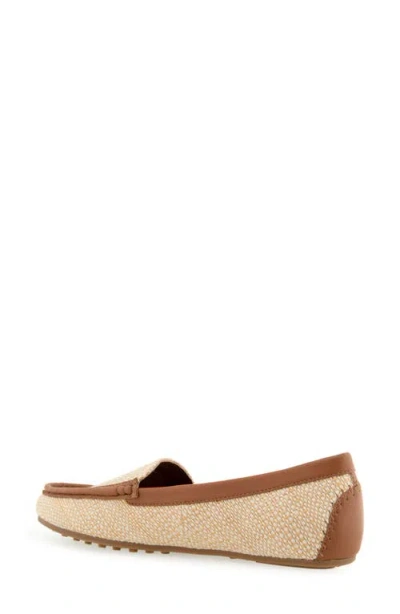 Aerosoles Women's Over-drive Round Toe Loafer Flats In Natural Raffia