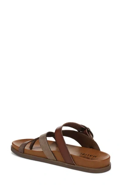 Blowfish Malibu Women's Lilac Thong Slide Platform Sandals In Walnut Faux Leather