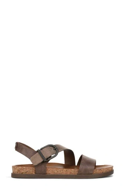 Blowfish Malibu Women's Lance Strappy Open Round Toe Platform Sandals In Walnut Faux Leather