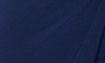 Marina One-shoulder Front Twist A-line Gown In Navy